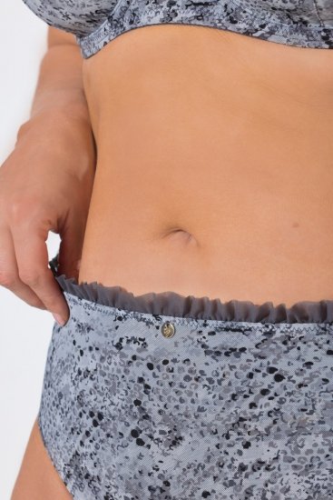 Ulla Popken 835633 Kalhotky se zvířecím vzorem Antracitová - Kalhotky - 