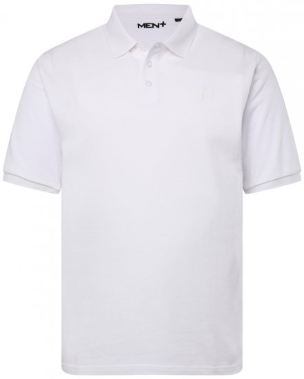 Men+ 256 Polokošile Bílá - Polokošile - Polokošile 2XL-8XL - Trička s límečkem 2XL-8XL