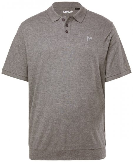 Men+ 264 Polokošile bellyfit Šedý melír - Polokošile - Polokošile 2XL-8XL - Trička s límečkem 2XL-8XL