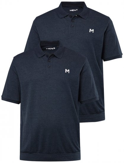 Men+ 266 Polokošile bellyfit Tmavě modrá 2 kusy - Polokošile - Polokošile 2XL-8XL - Trička s límečkem 2XL-8XL