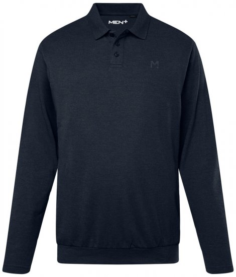 Men+ 274 Polokošile s dlouhým rukávem bellyfit Tmavě modrá - Polokošile - Polokošile 2XL-8XL - Trička s límečkem 2XL-8XL