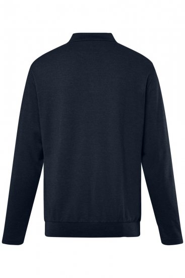 Men+ 274 Polokošile s dlouhým rukávem bellyfit Tmavě modrá - Polokošile - Polokošile 2XL-8XL - Trička s límečkem 2XL-8XL