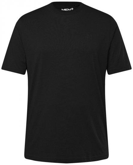 Men+ 276 Tričko kulatý výstřih Černá - Trička - Trička nadměrné velikosti - 2XL-14XL