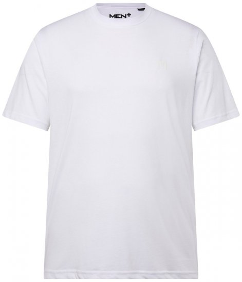 Men+ 276 Tričko kulatý výstřih Bílá - Trička - Trička nadměrné velikosti - 2XL-14XL