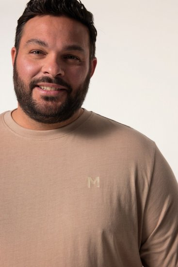 Men+ 276 Tričko kulatý výstřih Písková - Trička - Trička nadměrné velikosti - 2XL-14XL