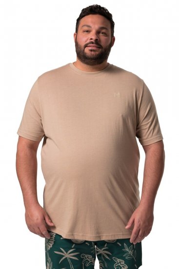 Men+ 276 Tričko kulatý výstřih Písková - Trička - Trička nadměrné velikosti - 2XL-14XL
