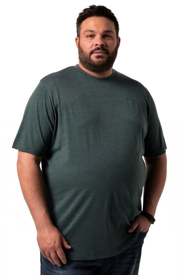 Men+ 276 Tričko kulatý výstřih Tmavě zelená - Trička - Trička nadměrné velikosti - 2XL-14XL