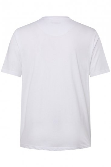 Men+ 279 Tričko véčkový výstřih Bílá - Trička - Trička nadměrné velikosti - 2XL-14XL