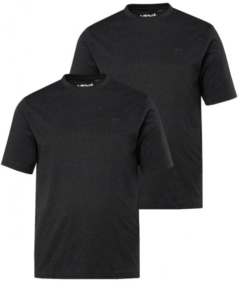 Men+ 285 Tričko kulatý výstřih Černá 2 kusy - Trička - Trička nadměrné velikosti - 2XL-14XL