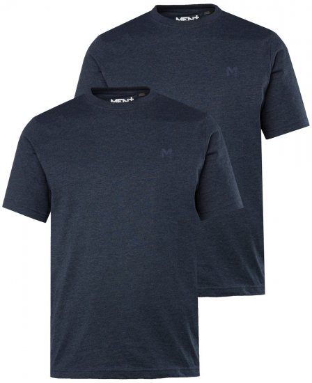 Men+ 285 Tričko kulatý výstřih Tmavě modrá 2 kusy - Trička - Trička nadměrné velikosti - 2XL-14XL