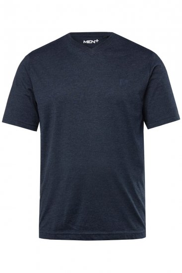 Men+ 299 Tričko véčkový výstřih Tmavě modrá 2 kusy - Trička - Trička nadměrné velikosti - 2XL-14XL