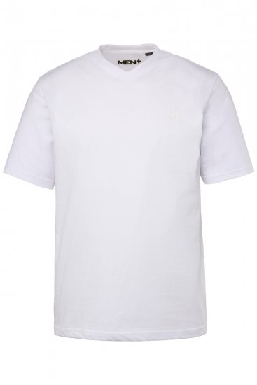 Men+ 299 Tričko véčkový výstřih Bílá 2 kusy - Trička - Trička nadměrné velikosti - 2XL-14XL