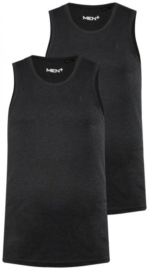 Men+ 305 Tílko Černá 2 kusy - Trička - Trička nadměrné velikosti - 2XL-14XL