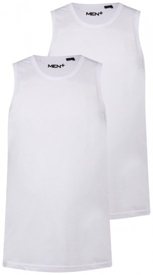 Men+ 305 Tílko Bílá 2 kusy - Trička - Trička nadměrné velikosti - 2XL-14XL