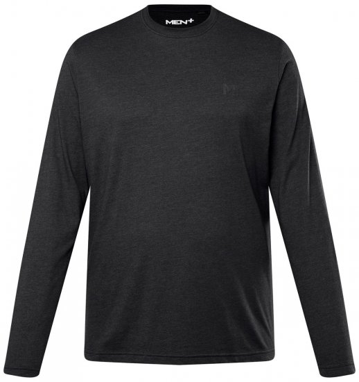 Men+ 307 Tričko s dlouhým rukávem Černá - Trička - Trička nadměrné velikosti - 2XL-14XL