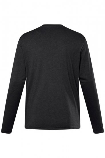 Men+ 307 Tričko s dlouhým rukávem Černá - Trička - Trička nadměrné velikosti - 2XL-14XL