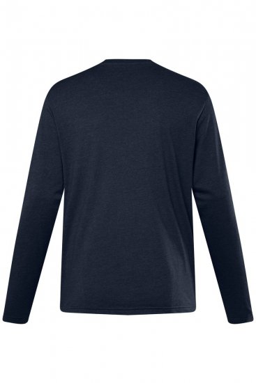 Men+ 307 Tričko s dlouhým rukávem Tmavě modrá - Trička - Trička nadměrné velikosti - 2XL-14XL