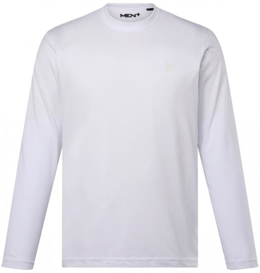 Men+ 307 Tričko s dlouhým rukávem Bílá - Trička - Trička nadměrné velikosti - 2XL-14XL