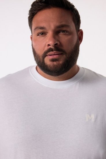 Men+ 307 Tričko s dlouhým rukávem Bílá - Trička - Trička nadměrné velikosti - 2XL-14XL