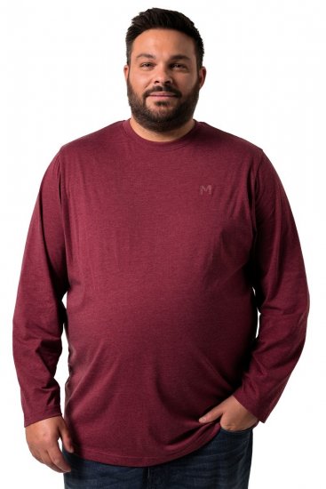 Men+ 307 Tričko s dlouhým rukávem Lilková - Trička - Trička nadměrné velikosti - 2XL-14XL
