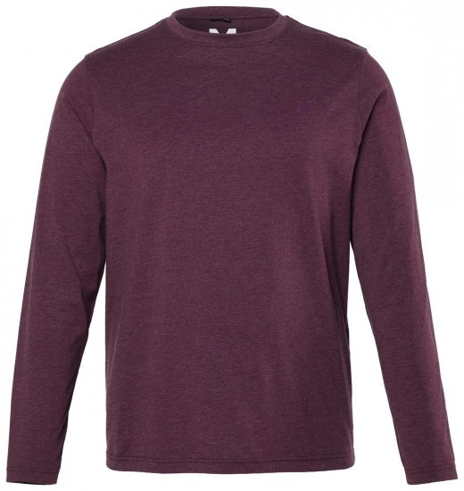 Men+ 307 Tričko s dlouhým rukávem Tmavě švestková - Trička - Trička nadměrné velikosti - 2XL-14XL