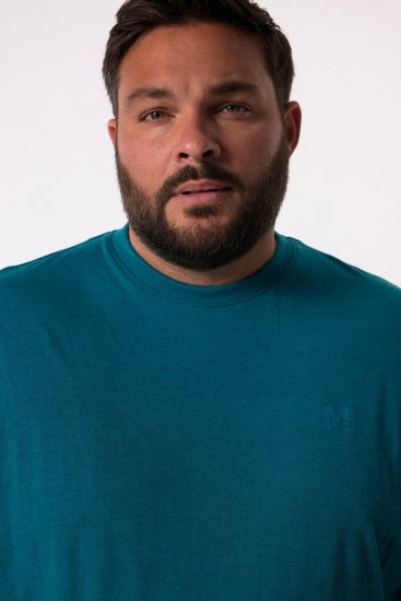 Men+ 307 Tričko s dlouhým rukávem Šedomodrá - Trička - Trička nadměrné velikosti - 2XL-14XL
