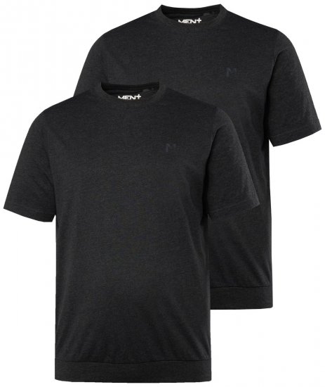 Men+ 311 Tričko bellyfit Černá 2 kusy - Trička - Trička nadměrné velikosti - 2XL-14XL
