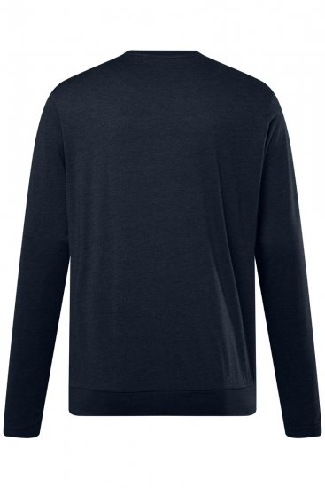 Men+ 313 Tričko s dlouhým rukávem bellyfit Tmavě modrá - Trička - Trička nadměrné velikosti - 2XL-14XL