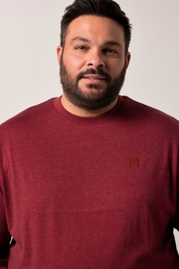 Men+ 313 Tričko s dlouhým rukávem bellyfit Měděně hnědá - Trička - Trička nadměrné velikosti - 2XL-14XL