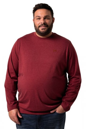 Men+ 313 Tričko s dlouhým rukávem bellyfit Měděně hnědá - Trička - Trička nadměrné velikosti - 2XL-14XL