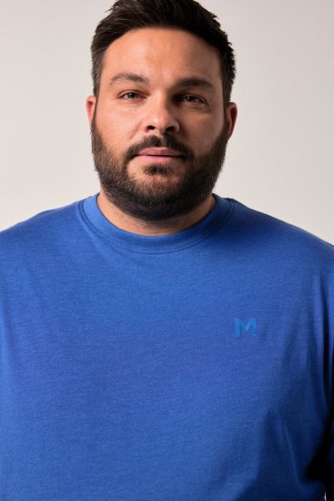 Men+ 313 Tričko s dlouhým rukávem bellyfit Kobaltově modrá - Trička - Trička nadměrné velikosti - 2XL-14XL