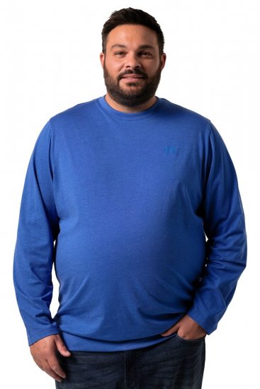 Men+ 313 Tričko s dlouhým rukávem bellyfit Kobaltově modrá - Trička - Trička nadměrné velikosti - 2XL-14XL
