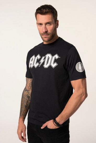 JP1880 AC/DC Classic Logo Band T-Shirt Black - Trička - Trička nadměrné velikosti - 2XL-14XL