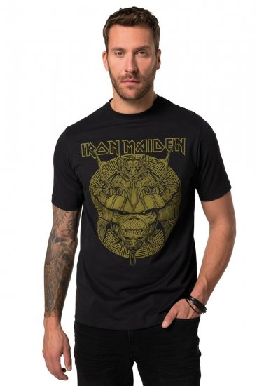 JP1880 Iron Maiden Samurai Eddie T-Shirt Black - Trička - Trička nadměrné velikosti - 2XL-14XL