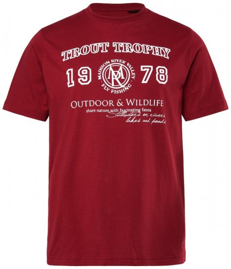 Men+ 424 Tričko Trout Trophy Měděně hnědá - Trička - Trička nadměrné velikosti - 2XL-14XL
