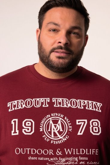 Men+ 424 Tričko Trout Trophy Měděně hnědá - Trička - Trička nadměrné velikosti - 2XL-14XL