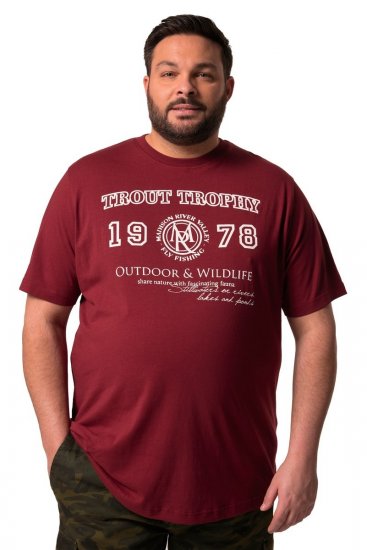 Men+ 424 Tričko Trout Trophy Měděně hnědá - Trička - Trička nadměrné velikosti - 2XL-14XL