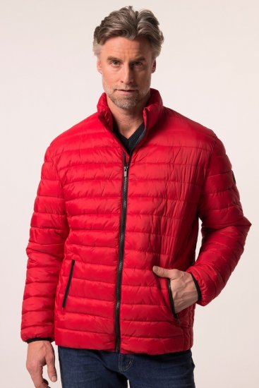 Boston Park 638 Prošívaná bunda bellyfit se stojáčkem Červená - Bundy - Bundy Nadměrné Velikosti - 2XL-8XL