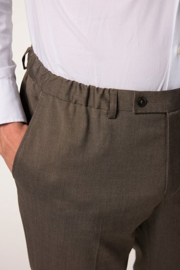 JP1880 Amalfi Flexnamic Kalhoty k obleku Khaki zelená - Obleky - Obleky 2XL-8XL