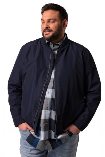 Men+ 823 Ultralehká bomber bunda bellyfit Tmavě modrá - Bundy - Bundy Nadměrné Velikosti - 2XL-8XL