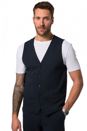 JP1880 New York Flexnamic Žerzejová vesta Tmavě modrá - Obleky - Obleky 2XL-8XL