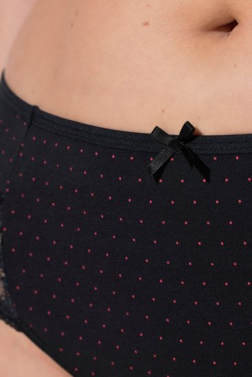 Ulla Popken 837080 Kalhotky s vysokým pasem a krajkou 3 ks Růžová - Kalhotky - 