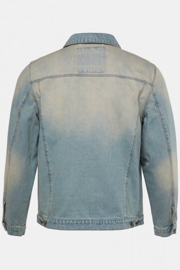 STHUGE 837222 Džínová bunda s náprsními kapsami Světle modrá - Bundy - Bundy Nadměrné Velikosti - 2XL-8XL