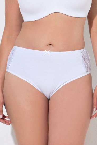 Ulla Popken 837353 Kalhotky s krajkou 3 ks Béžová - Kalhotky - 