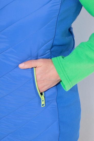 Ulla Popken 837409 Prošívaná vesta HYPRAR Modrá - Vesty - 