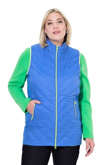 Ulla Popken 837409 Prošívaná vesta HYPRAR Modrá - Vesty - 