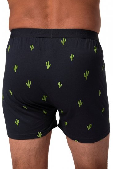 JP1880 837629 Boxerky FLEXNAMIC® s potiskem kaktusů Tmavě modrá 2 kusy - Spodní prádlo - Spodní Prádlo Nadměrné Velikosti 2XL-8XL
