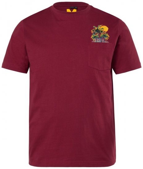 Men+ 219 Tričko Palmy Měděně hnědá - Trička - Trička nadměrné velikosti - 2XL-14XL