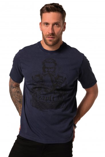 JP1880 O’zapft is! Design Vintage Look T-Shirt Navy Blue - Trička - Trička nadměrné velikosti - 2XL-14XL