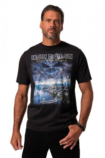 JP1880 Iron Maiden Brave New World T-Shirt Black - Trička - Trička nadměrné velikosti - 2XL-14XL